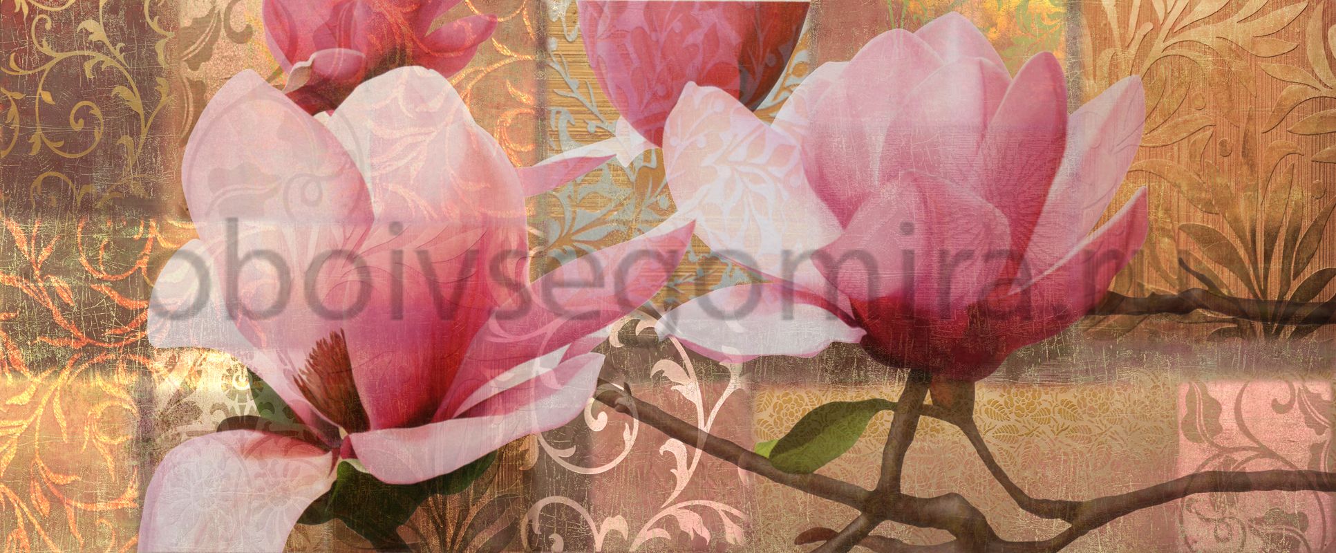 Фрески Цветы Магнолии 7040