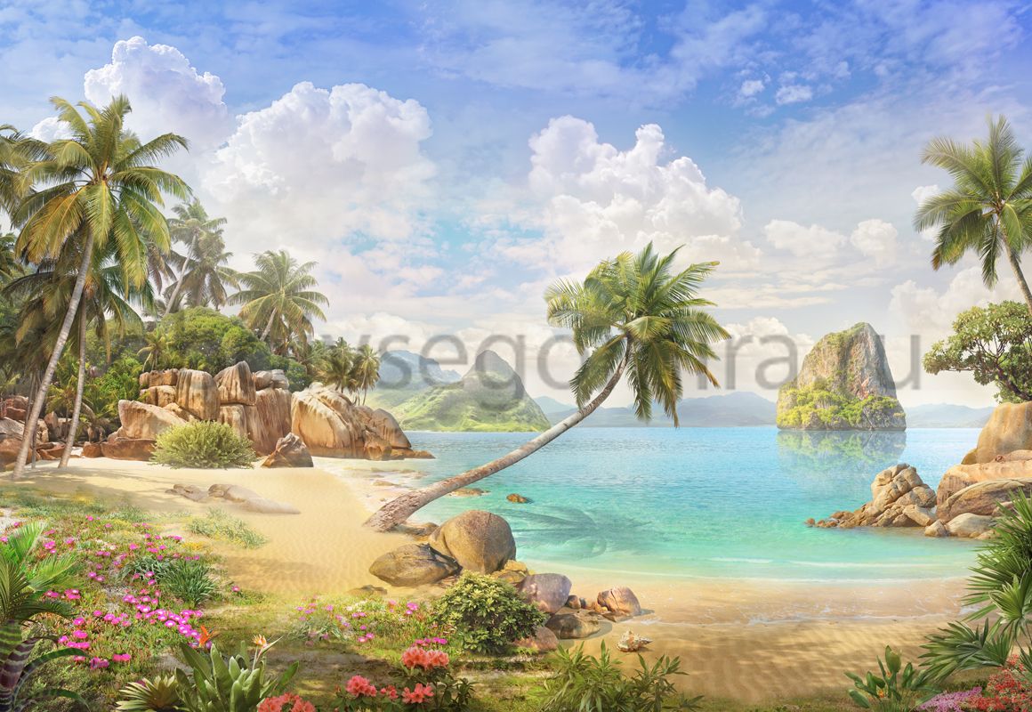 Фрески Пейзажи Пляжи и пальмы 6904
