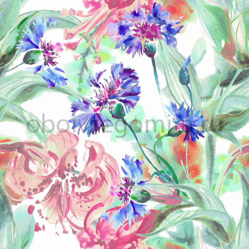 Фрески Современный дизайн Цветы ID135675