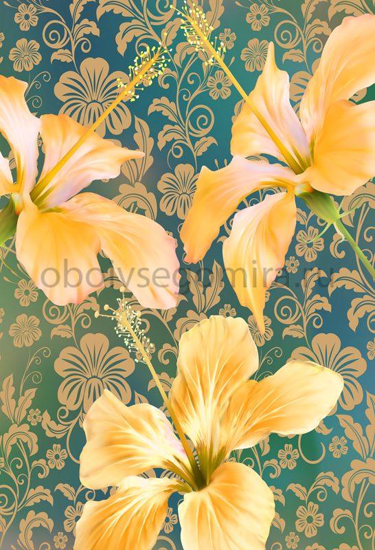 Фрески Цветы Лилии и одуванчики 7189