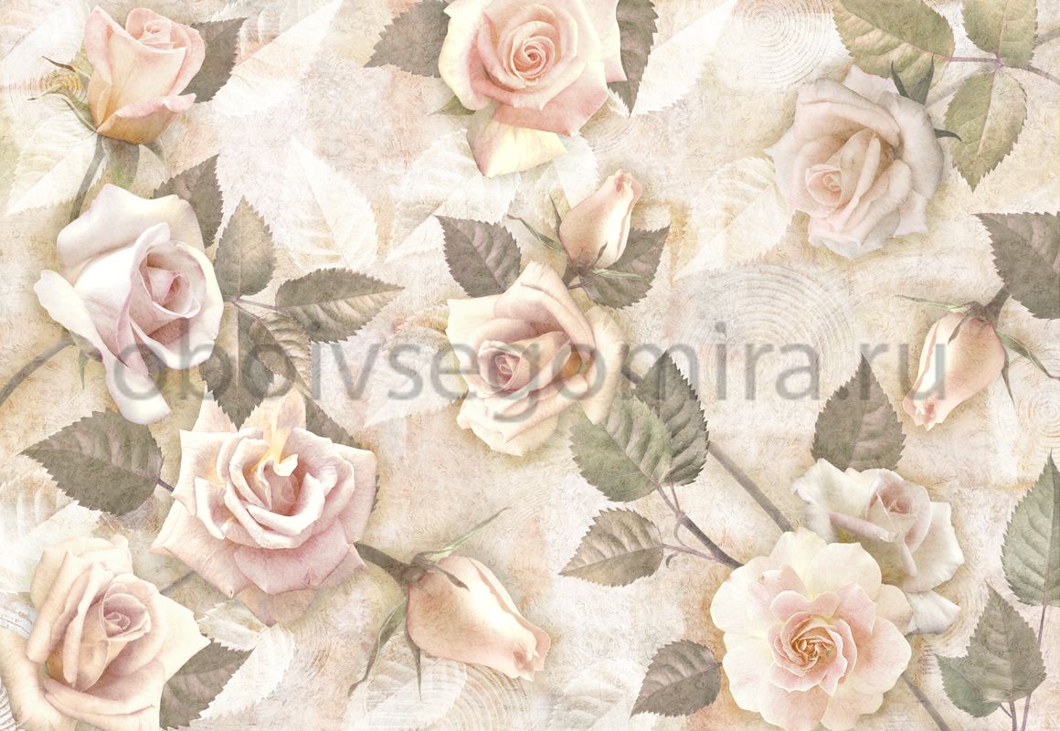Фрески Цветы Розы 7059