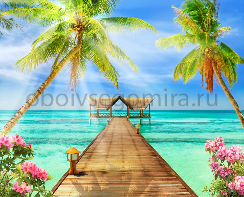 Фрески Пейзажи Пляжи и пальмы ID11203