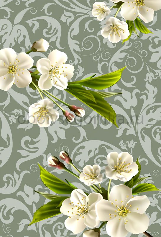 Фрески Цветы Лилии и одуванчики ID135571