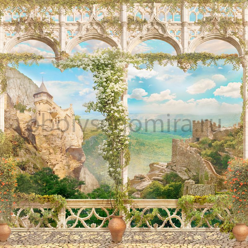 Фрески Пейзажи Балконы и террасы 4955