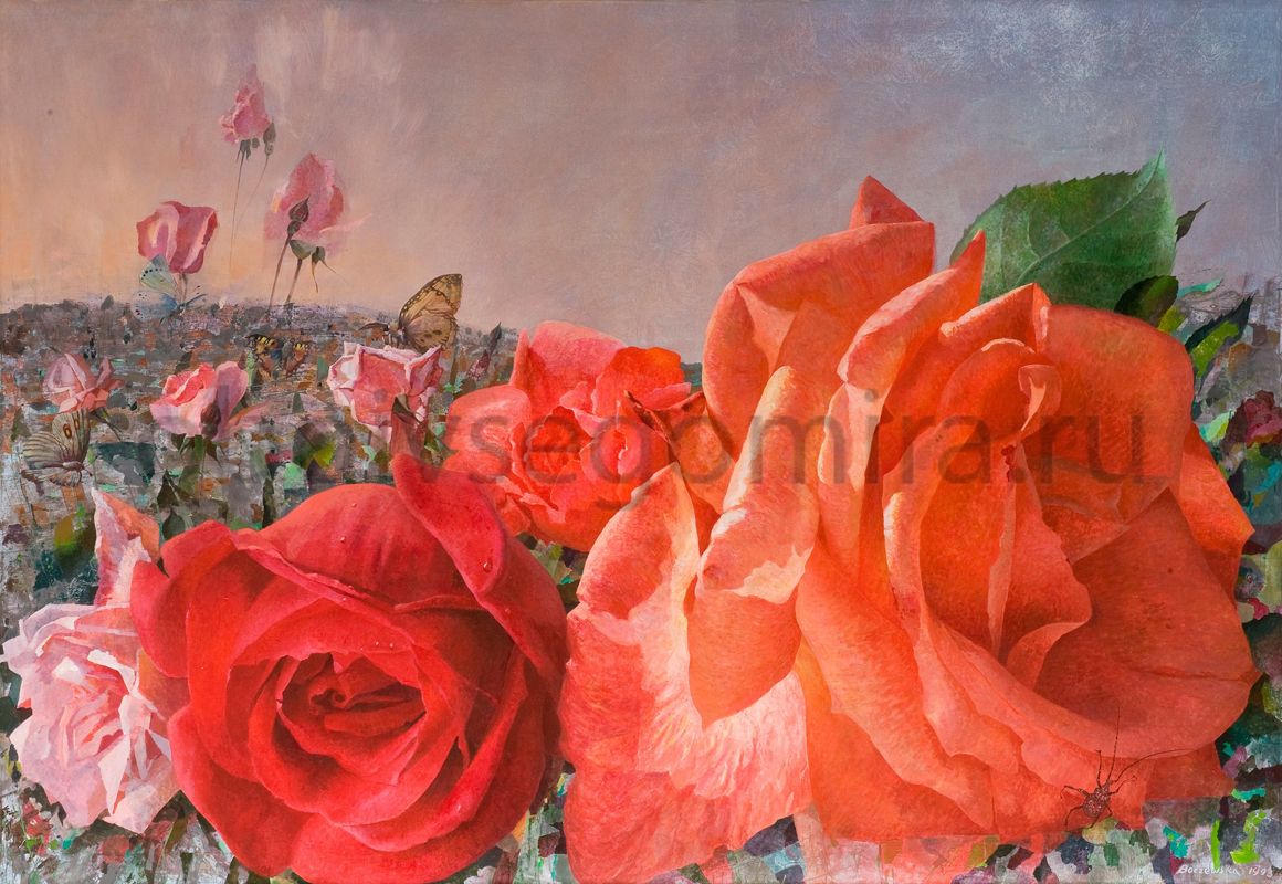 Фрески Цветы Розы 2239