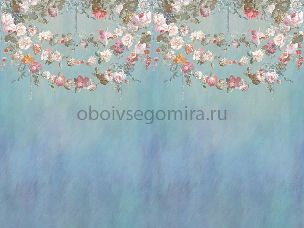 Фрески Коллекции Цветариум Flowers on ribbon Color 1