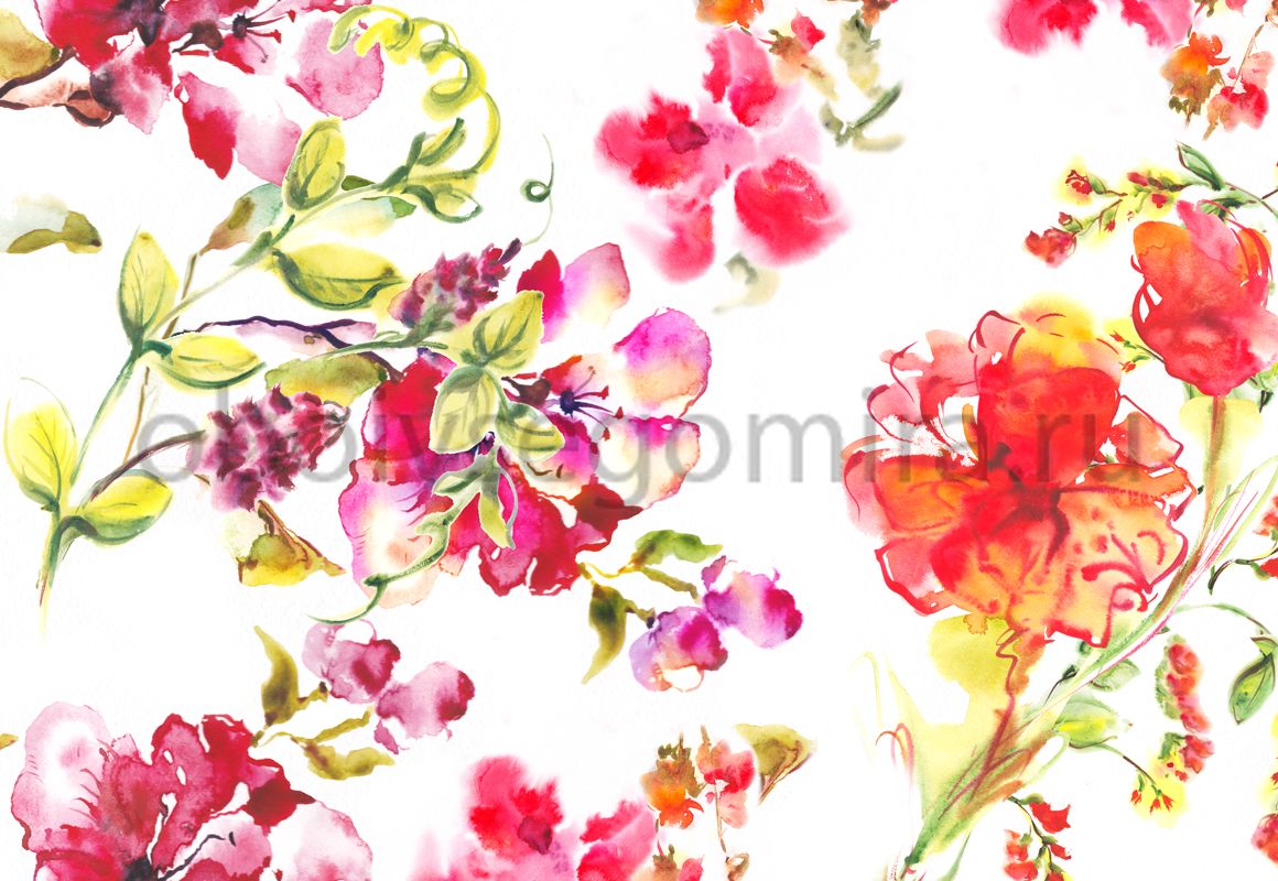 Фрески Современный дизайн Цветы ID135648